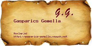 Gasparics Gemella névjegykártya